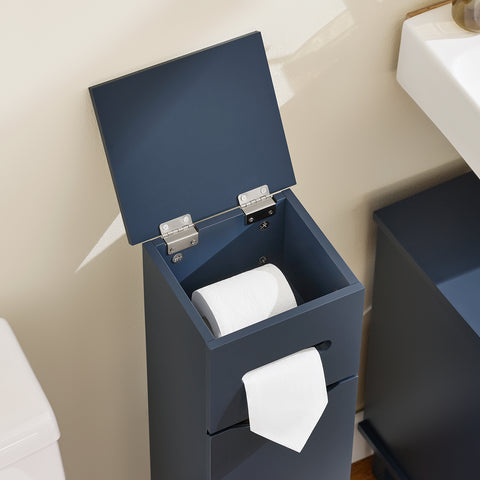SoBuy Sininen kylpyhuone kaappi Kylpyhuoneen hylly WC-paperiteline BZR192-B