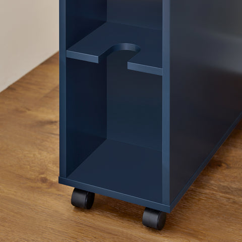 SoBuy kapea WC-kaappi pyörillä - Hyllykokonaisuus WC-paperiteline BZR195-B