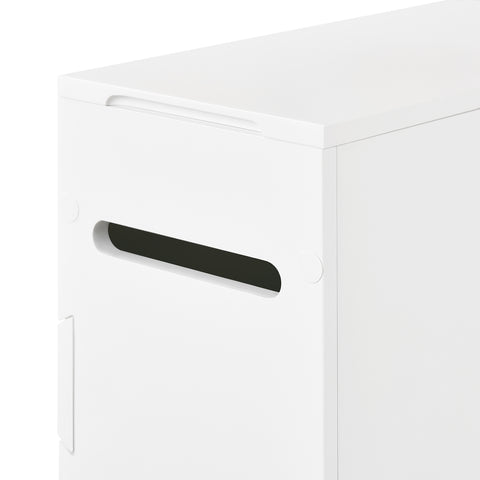 SoBuy BZR199-W WC-paperin annostelija, WC-paperiteline, kaappi WC-paperille, seinään kiinnitettävä