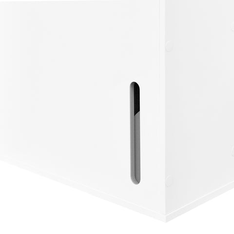 SoBuy BZR199-W WC-paperin annostelija, WC-paperiteline, kaappi WC-paperille, seinään kiinnitettävä