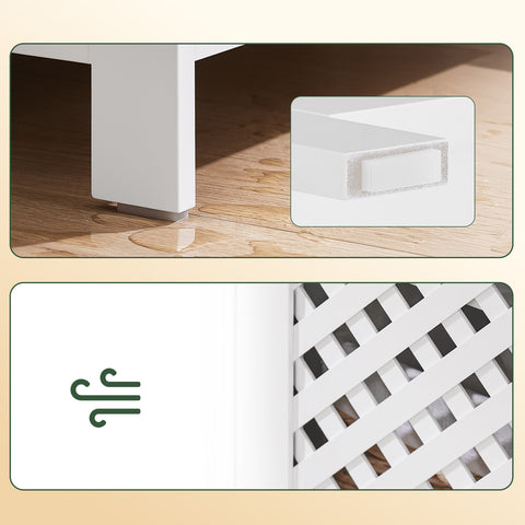 SoBuy BZR210-W Allaskaapin Aluskaappi, 2 Ovea ja Avohylly – MDF E1 -materiaalia, Säädettävä Hylly, Kantavuus 42 kg – Kylpyhuonekaappi 80x31,5x60,5 cm