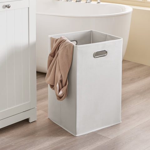 SoBuy BZR216-W Kylpyhuonekaappi Pyykkikorilla – 40x38x180 cm, Vetolaatikolla ja Säädettävällä Hyllyllä, Tilaa Säästävä Säilytyskaluste, Sopii Erinomaisesti WC:hen ja Kylpyhuoneeseen