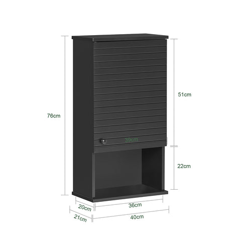 Sobuy vannitoakapp seinakapp 1 uks BZR25-SCH