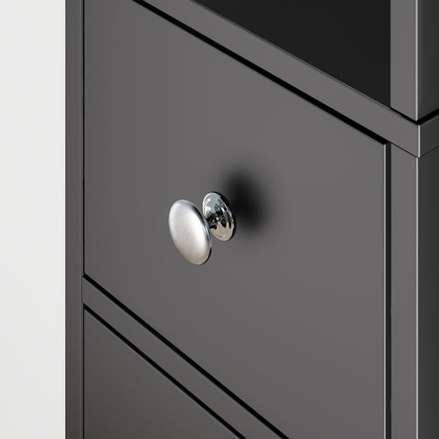 SoBuy BZR34-II-SCH Kapea Kylpyhuoneen Säilytyskaappi, 20×20×180 cm – Säädettävät Hyllyt ja Vetolaatikko, Kosteutta Kestävä Tilansäästökaappi WC:hen, Kylpyhuoneeseen tai Toimistoon – Musta