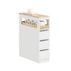 Sobuy vannitoakapp ratastega valge BZR54-W