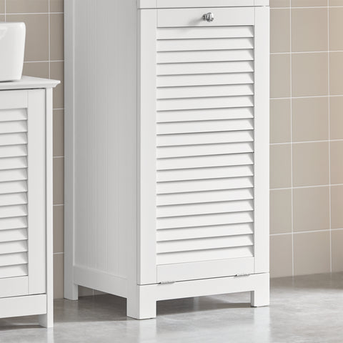 Sobuy pesukapp 1 kast ja 1 korv puitkiust laud valge bzr73-w
