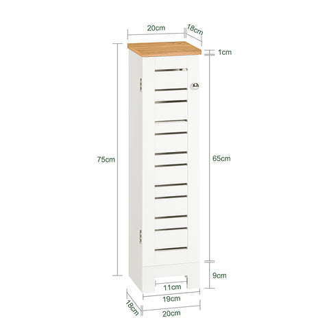 Sobuy WC-pabeririiuli vannitoakapp BZR85-W