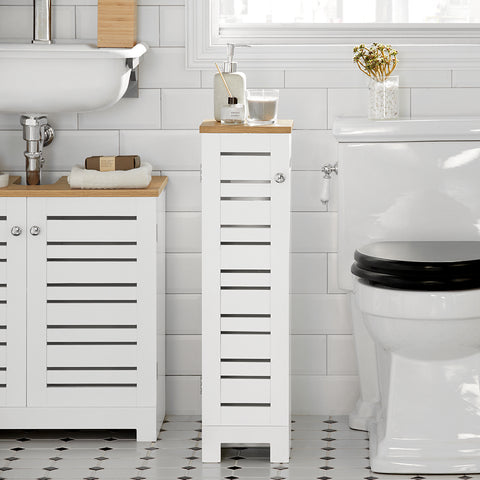 Sobuy WC-pabeririiuli vannitoakapp BZR85-W