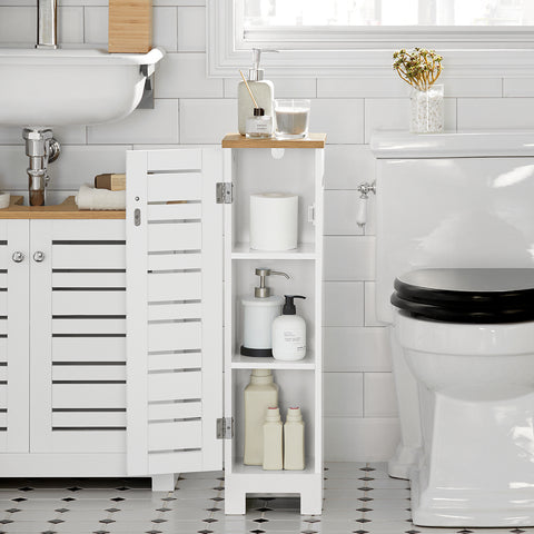 Sobuy WC-pabeririiuli vannitoakapp BZR85-W