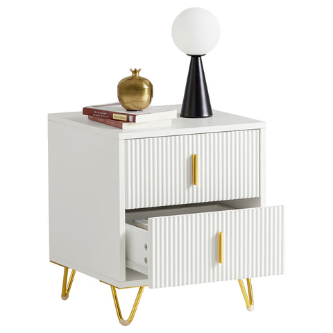 Sobija öölaual 2 karbid ja metallvalge FBT115-W