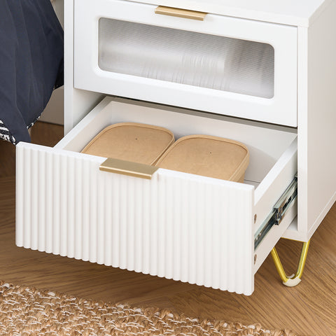 SoBuy Yöpöytä Lipasto sohvapöytä Sivupöytä FBT123-W