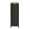 SoBuy FBT149-SCH Kapea Yöpöytä 20 cm – Sivupöytä 2 laatikolla ja avohyllyllä, musta, 20 × 35 × 60 cm
