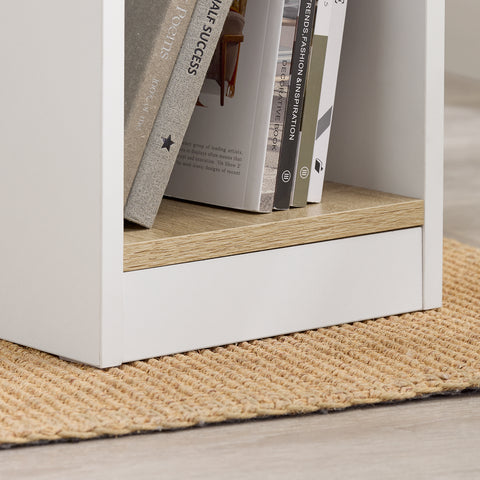 SoBuy FBT171-WN Kapea Yöpöytä Laatikkolla ja Hyllyllä – Moderni Sivu­pöytä Makuuhuoneeseen ja Olohuoneeseen, Valkoinen, 20 × 35 × 60 cm