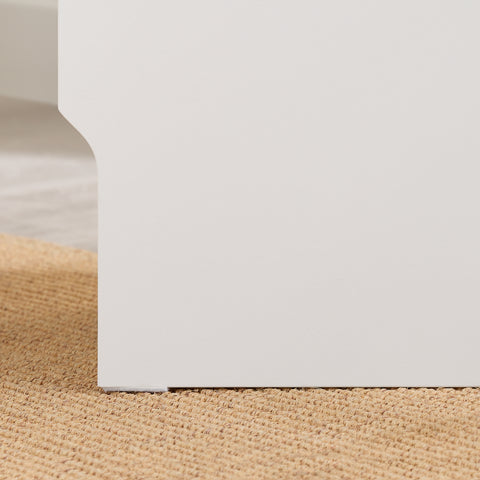 SoBuy FBT171-WN Kapea Yöpöytä Laatikkolla ja Hyllyllä – Moderni Sivu­pöytä Makuuhuoneeseen ja Olohuoneeseen, Valkoinen, 20 × 35 × 60 cm