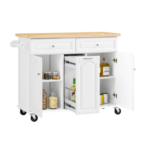 Sobuy köögisaar ratastega valge FKW100-I