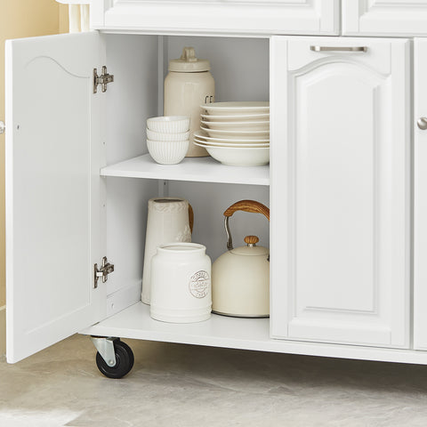 Sobuy köögisaar ratastega valge FKW100-I