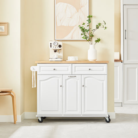 Sobuy köögisaar ratastega valge FKW100-I