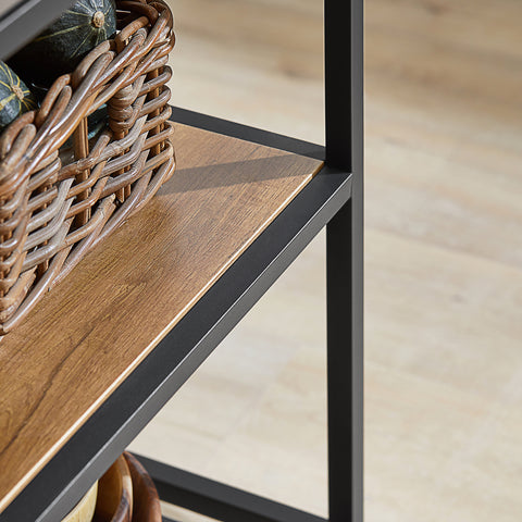 Sobuy köögikapp rataste ja metallist pruun FKW112-PF-ga