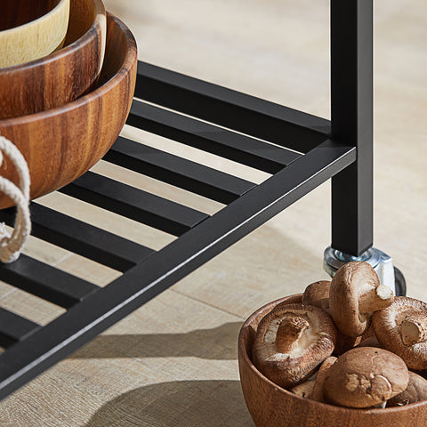 Sobuy köögikapp rataste ja metallist pruun FKW112-PF-ga