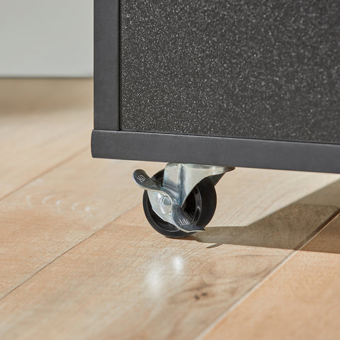 Sobuy köögikapp ratastega kiibplaadiga must fkw113-scho