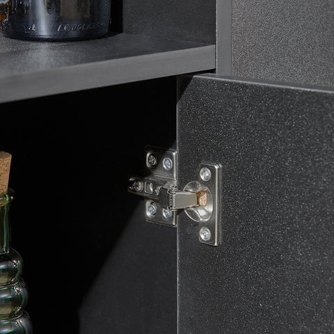 Sobuy köögikapp ratastega kiibplaadiga must fkw113-scho