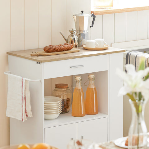 Sobuy köögikapp ratastega CHIPboard White FKW113-I