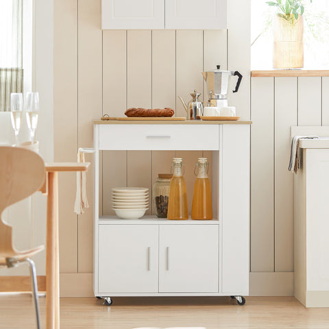 Sobuy köögikapp ratastega CHIPboard White FKW113-I