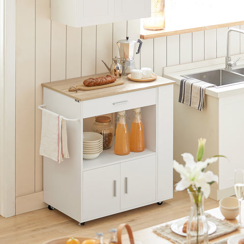 Sobuy köögikapp ratastega CHIPboard White FKW113-I