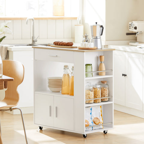 Sobuy köögikapp ratastega CHIPboard White FKW113-I