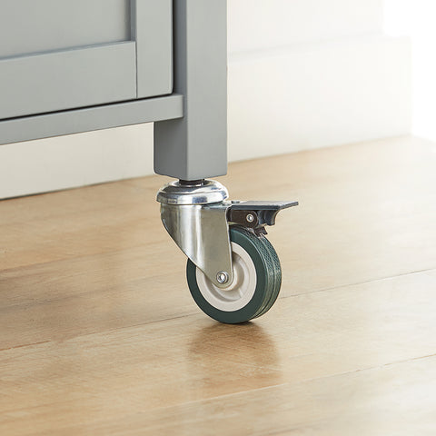 Sobuy köögikapp ratastega puitkiudude ja roostevaba metallist hall FKW22-hg