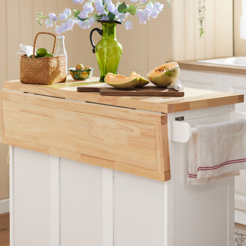 Sobuy köögisaar ratastega valge FKW41-I