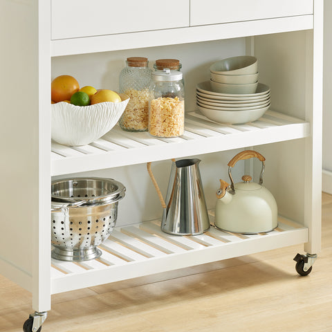 Sobuy Köögisaar ratastega valge FKW74-I