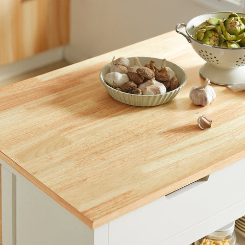 Sobuy Köögisaar ratastega valge FKW74-I