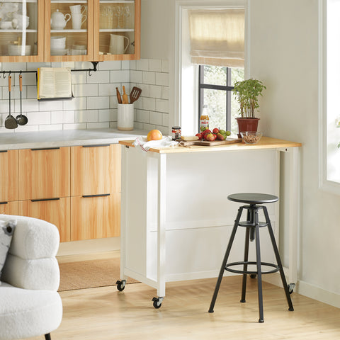 Sobuy Köögisaar ratastega valge FKW74-I