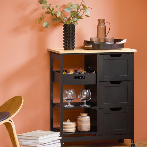 Sobuy serveerib käruga köögikapp ratastega fkw79 Schu