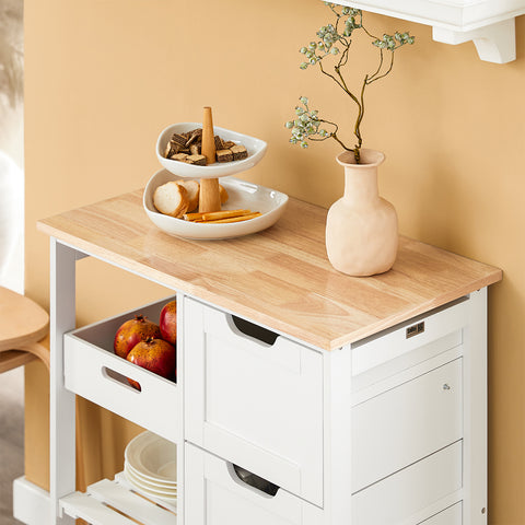 Sobuy köögikapp ratastega valge FKW79-W