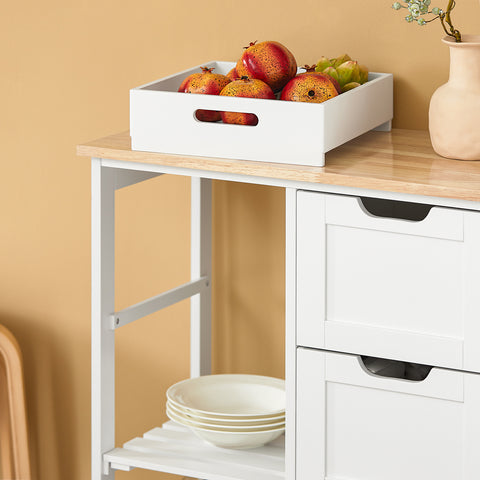 Sobuy köögikapp ratastega valge FKW79-W