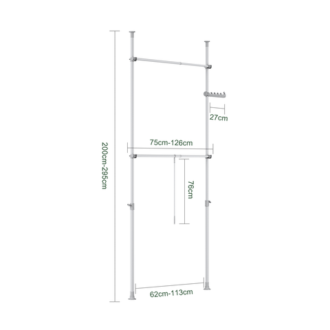 Sobuy rõivaraami reguleeritav organisatsioonisüsteem FRG109-HG