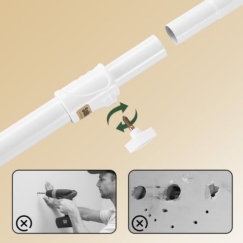 SoBuy FRG109-II-W Teleskooppinen vaateteline, tukeva vaateräkki, säädettävä avoin vaatekaappi ripustustangoilla makuuhuoneeseen tai pukeutumishuoneeseen, valkoinen
