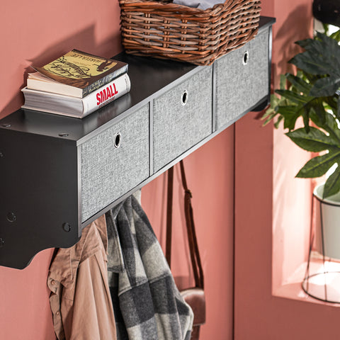 Sobuy seinariiuliga riidekapi mütsreck FRG282 SCH