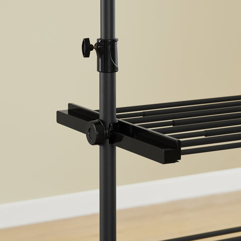 Sobuy riidekapi komplekt metall ja polüpropüleenist plastist must FRG34-SCHO