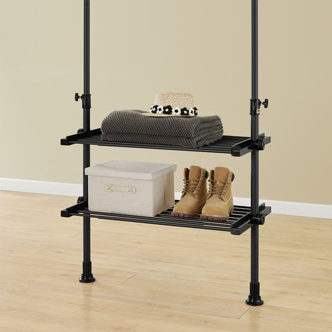 Sobuy riidekapi komplekt metall ja polüpropüleenist plastist must FRG34-SCHO