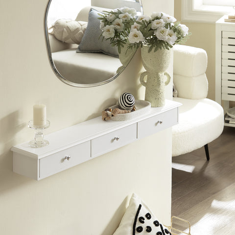 Sobuy seinakapp 3 korvi kiudlaud valge frg43-l-w