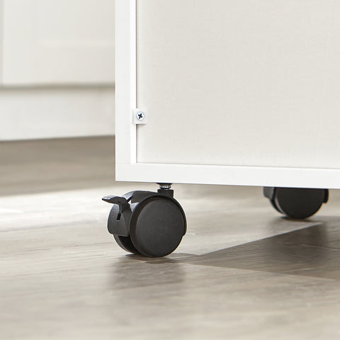 Sobuy köögikapp ratastega valge FSB09-W