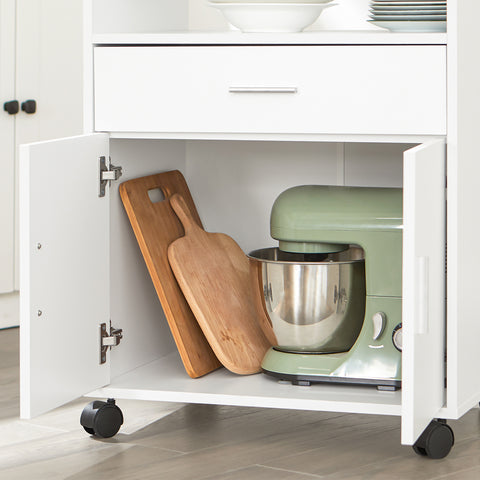 Sobuy köögikapp ratastega valge FSB09-W