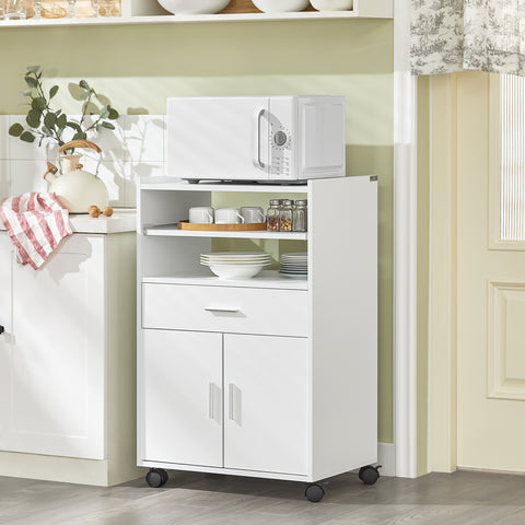 Sobuy köögikapp ratastega valge FSB09-W