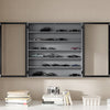 SoBuy FSB113-H-DG Seinävitriini 80 × 12,2 × 80 cm – lasiovi, 5 hyllyä, tummanharmaa