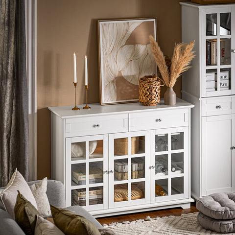 Sobuy sensaki köögikapp showcase kapid köögikapid FSB77-W