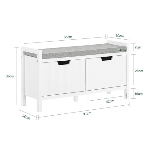 Sobuy Storage Bench Bench kingariiul FSR146-W