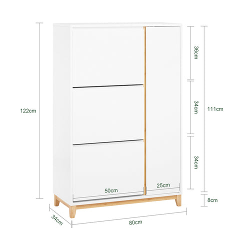 Sobuy hoiukapp 4 ust puidukiust kaabel valge FSR100-W